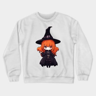 Witchcraft horror anime characters Chibi style +Halloween horror Crewneck Sweatshirt